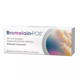 BROMELAIN POS skrandyje neirios tabletės, 30 vnt