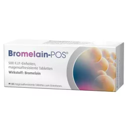 BROMELAIN POS skrandyje neirios tabletės, 60 vnt
