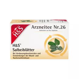 H&amp;S Sage Leaves arbatos filtravimo maišeliai, 20X1,6 g