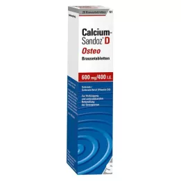 CALCIUM SANDOZ D Osteo šnypščiosios tabletės, 20 vnt