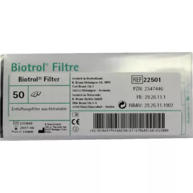 BIOTROL Alsuoklio filtras 22501, 50 vnt