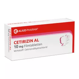 CETIRIZIN AL 10 mg plėvele dengtos tabletės, 100 vnt