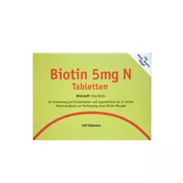 BIOTIN 5 mg N tabletės, 150 vnt