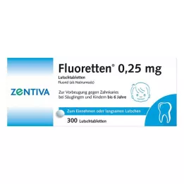 FLUORETTEN 0,25 mg tabletės, 300 vnt