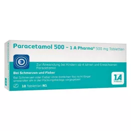 PARACETAMOL 500-1A Pharma tabletės, 10 vnt