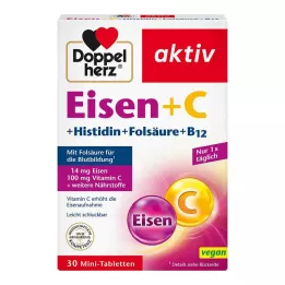 DOPPELHERZ Geležies+Vit.C+L-histidino tabletės, 30 vnt
