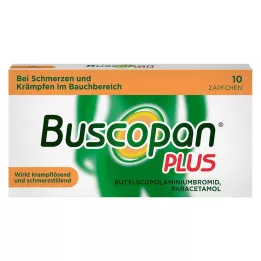 BUSCOPAN plius 10 mg/800 mg žvakutės, 10 vnt