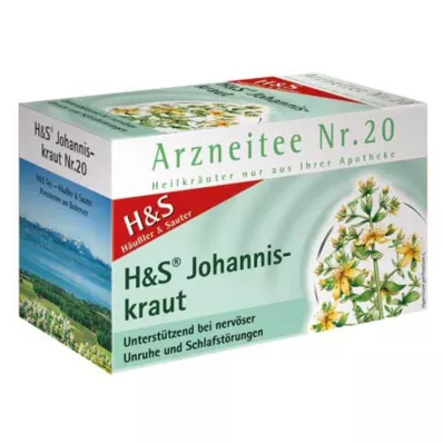 H&S jonažolės filtravimo maišeliai, 20X2,0 g H&S jonažolės filtravimo maišeliai, 20X2,0 g