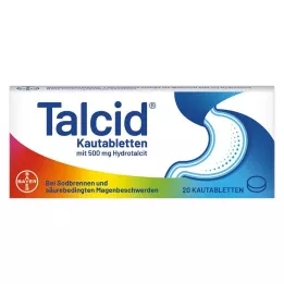 TALCID Kramtomosios tabletės, 20 vnt