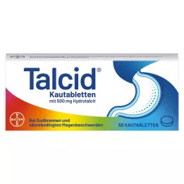 TALCID Kramtomosios tabletės, 50 vnt