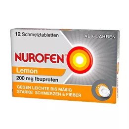 NUROFEN 200 mg Lemon tirpstančios tabletės, 12 vnt
