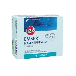 EMSER Nosies skalavimo druskos fiziologinis buteliukas, 20 vnt
