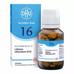 BIOCHEMIE DHU 16 Lithium chloratum D 12 tablečių, 200 vnt