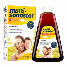 MULTI SANOSTOL Sirupas be pridėtinio cukraus, 260 g