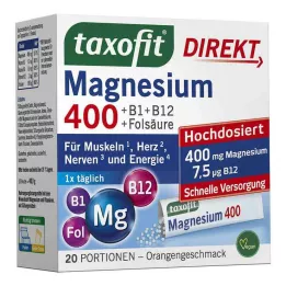 TAXOFIT Magnis 400+B1+B6+B12+Folio rūgštis 800 granulės, 20 vnt