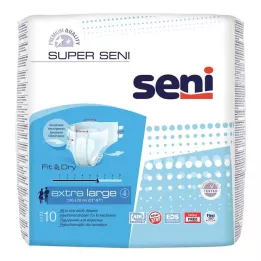 SUPER SENI Kelnės nuo šlapimo nelaikymo suaugusiems 4 XL dydis, 10 vnt