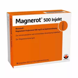 MAGNEROT 500 injekcinių ampulių, 10X5 ml
