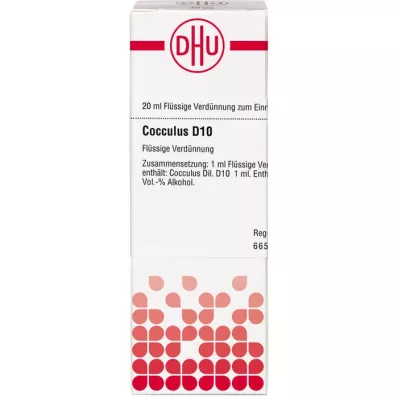 COCCULUS D 10 skiedimas, 20 ml