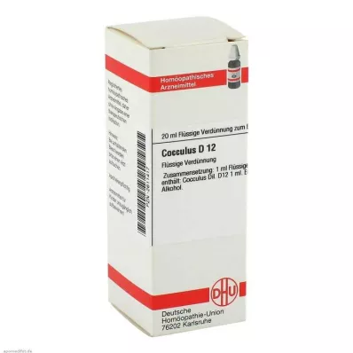 COCCULUS D 12 Skiedimas, 20 ml COCCULUS D 12 Skiedimas, 20 ml