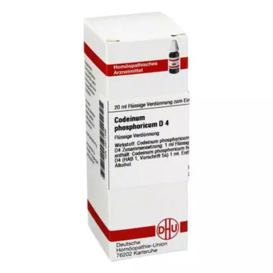 CODEINUM PHOSPHORICUM D 4 skiedimas, 20 ml