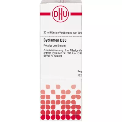 CYCLAMEN D 30 Skiedimas, 20 ml CYCLAMEN D 30 Skiedimas, 20 ml