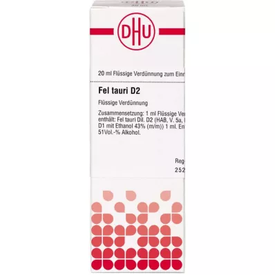 FEL TAURI D 2 praskiedimas, 20 ml FEL TAURI D 2 praskiedimas, 20 ml