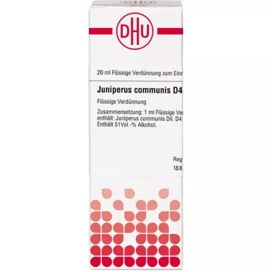 JUNIPERUS COMMUNIS D 4 skiedimas, 20 ml