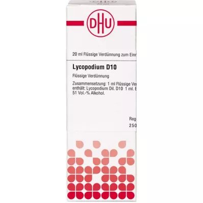 LYCOPODIUM D 10 Skiedimas, 20 ml LYCOPODIUM D 10 Skiedimas, 20 ml