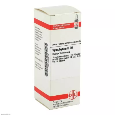 SYMPHYTUM D 30 Skiedimas, 20 ml SYMPHYTUM D 30 Skiedimas, 20 ml