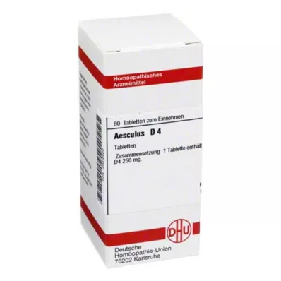 AESCULUS D 4 tabletės, 80 vnt AESCULUS D 4 tabletės, 80 vnt