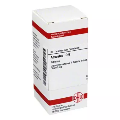 AESCULUS D 6 tabletės, 80 vnt