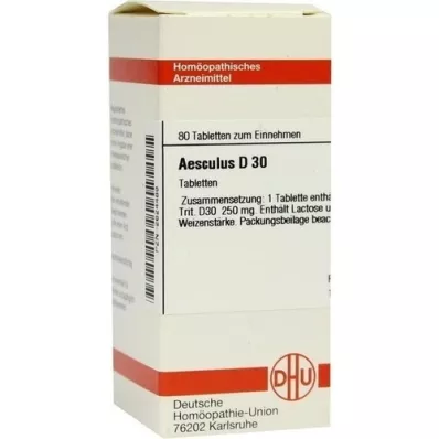 AESCULUS D 30 tablečių, 80 vnt