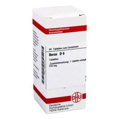 BORAX D 6 tabletės, 80 vnt BORAX D 6 tabletės, 80 vnt