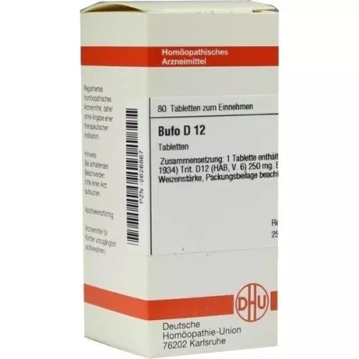 BUFO D 12 tablečių, 80 vnt