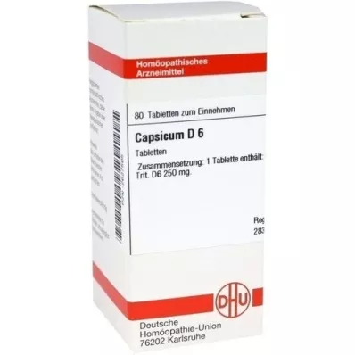CAPSICUM D 6 tabletės, 80 vnt CAPSICUM D 6 tabletės, 80 vnt