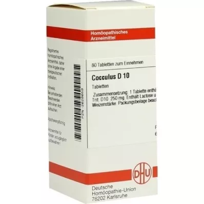 COCCULUS D 10 tablečių, 80 vnt