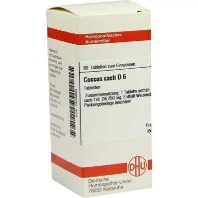 COCCUS kaktusai D 6 tabletės, 80 vnt