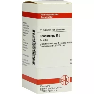 CONDURANGO D 3 tabletės, 80 vnt