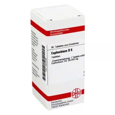 EUPHORBIUM D 6 tabletės, 80 vnt