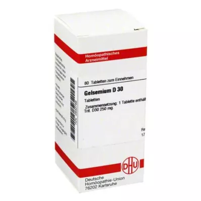 GELSEMIUM D 30 tablečių, 80 vnt GELSEMIUM D 30 tablečių, 80 vnt