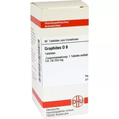 GRAPHITES D 8 tabletės, 80 vnt