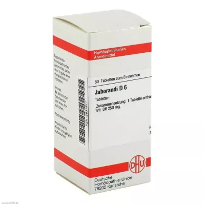 JABORANDI D 6 tabletės, 80 vnt