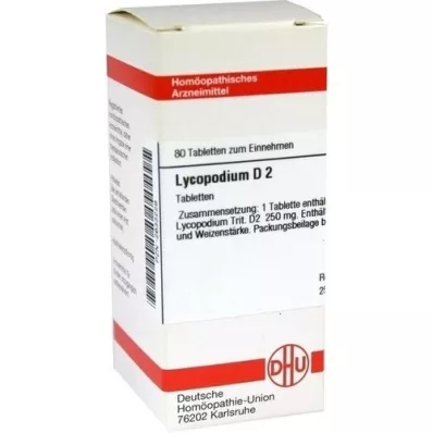 LYCOPODIUM D 2 tabletės, 80 vnt