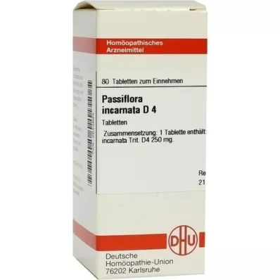 PASSIFLORA INCARNATA D 4 tabletės, 80 vnt