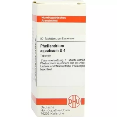 PHELLANDRIUM AQUATICUM D 4 tabletės, 80 vnt PHELLANDRIUM AQUATICUM D 4 tabletės, 80 vnt