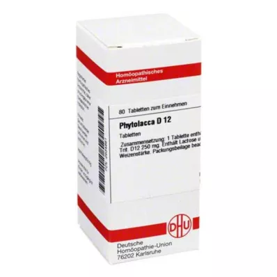 PHYTOLACCA D 12 tablečių, 80 vnt PHYTOLACCA D 12 tablečių, 80 vnt