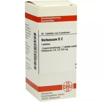 VERBASCUM D 2 tabletės, 80 vnt