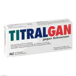 TITRALGAN Skausmą malšinančios tabletės, 20 vnt
