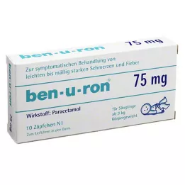BEN-U-RON 75 mg žvakutės, 10 vnt