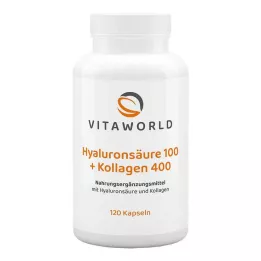 HYALURONSÄURE 100+kolagenas 400 kapsulių, 120 vnt